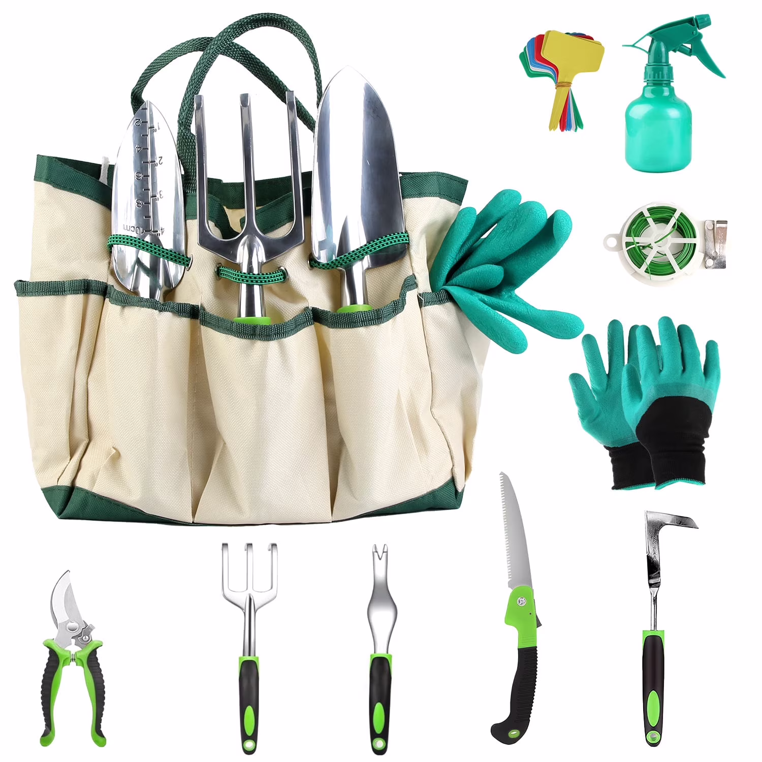 TeqHome 13-Piece Heavy Duty Gardening Tool Set