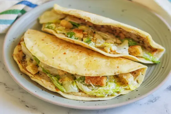 Chicken Caesar Smashed Tacos